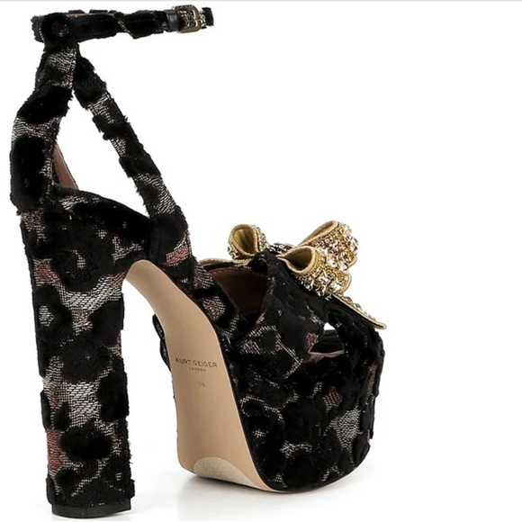 Kurt Geiger London Crystal Embellished Platform Dress Sandals women’s size 9 new - Picture 2 of 9